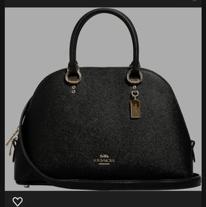 Coach Katy satchel crossgrain black